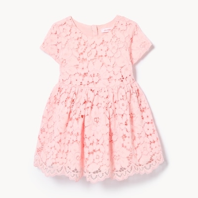Robe en dentelle pour bébés filles - Rose