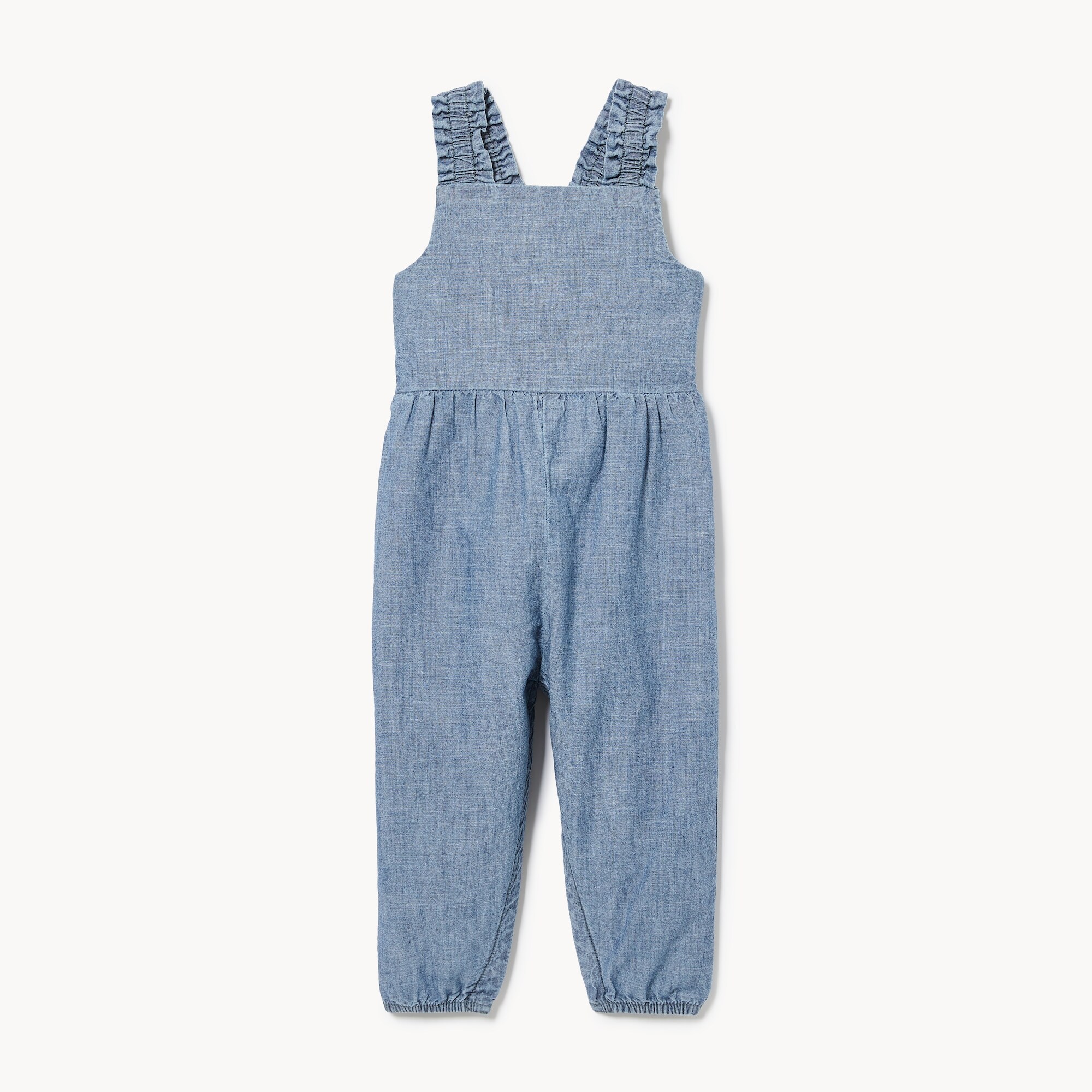 Barboteuse en chambray pour bébés filles
