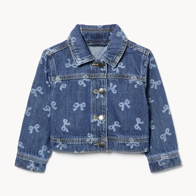 Baby Girls' Denim Printed Jacket - Medium Vintage