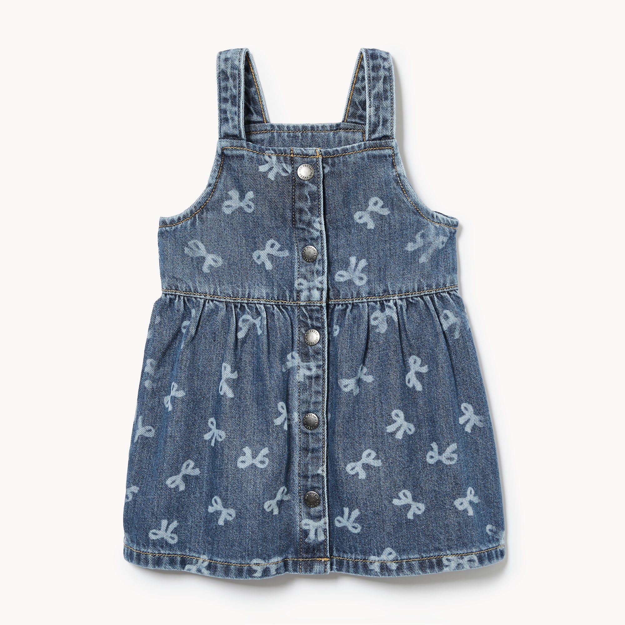 Robe chasuble en denim pour bébés filles