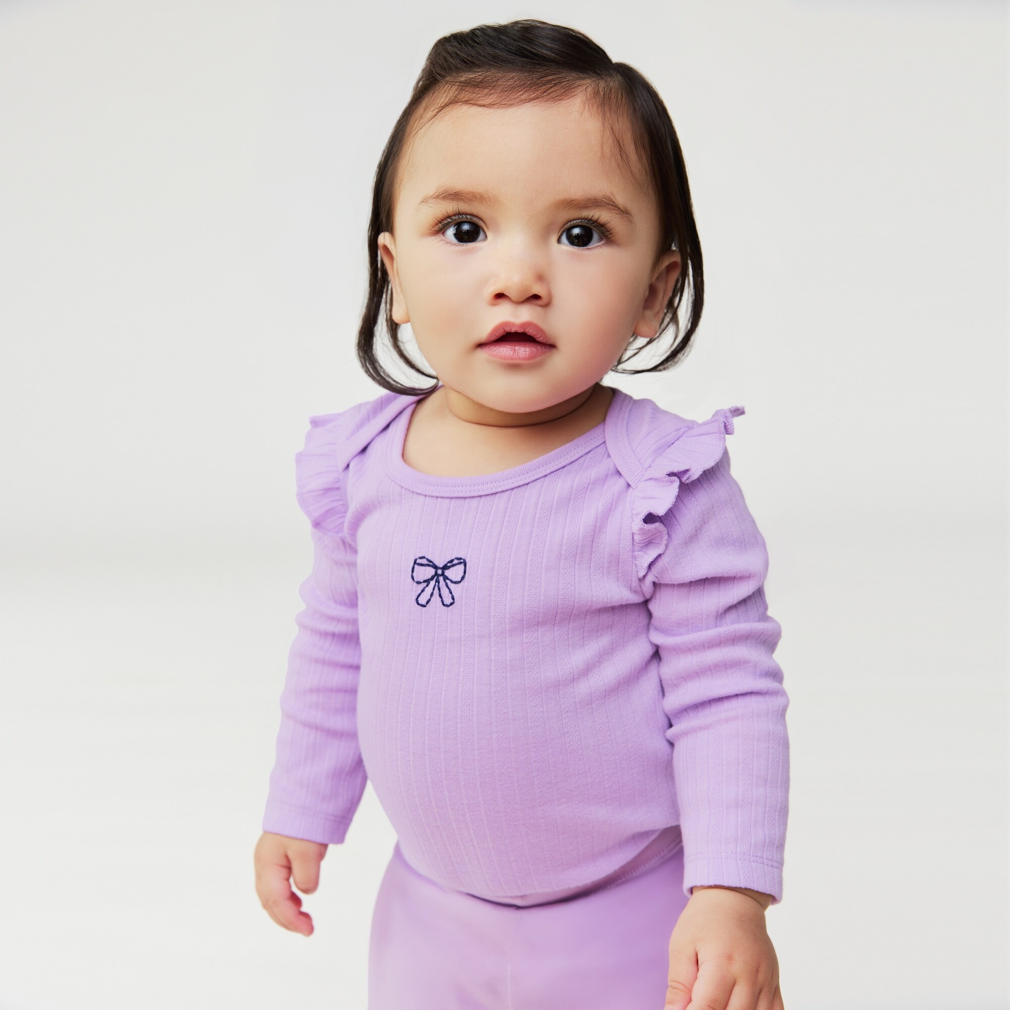 Baby Girls' Ruffled Trim Bodysuit