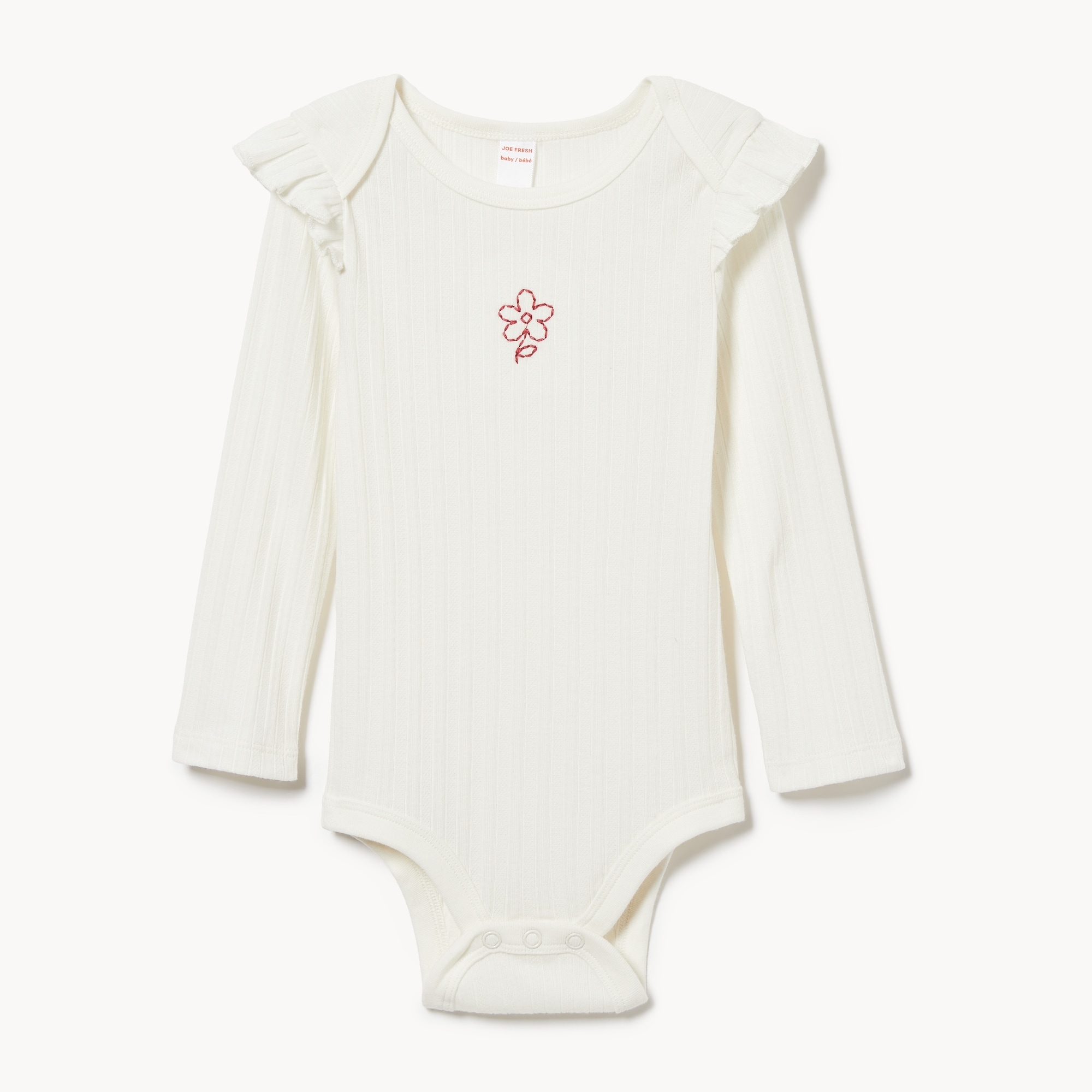 Baby Girls' Ruffled Trim Bodysuit