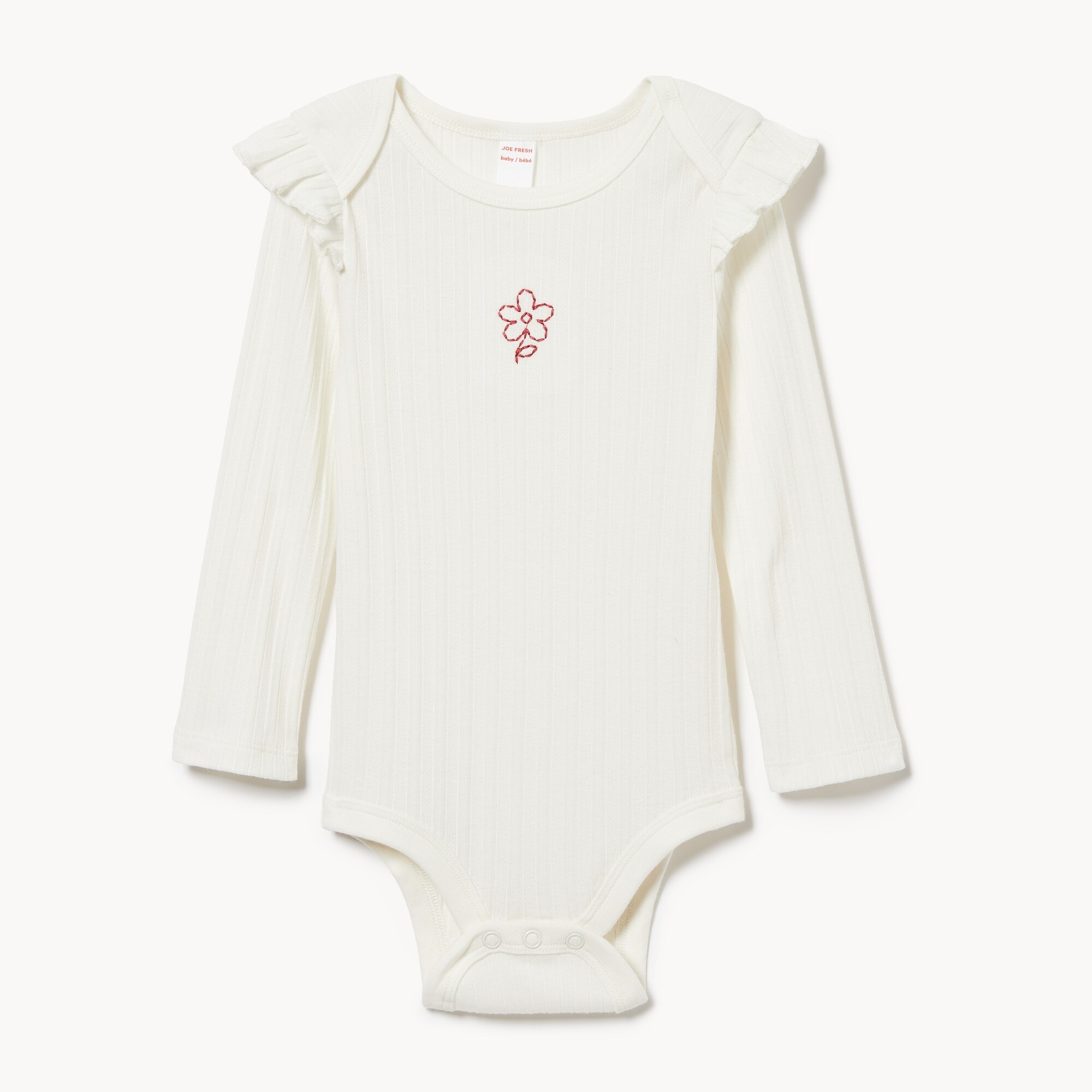 Baby Girls' Ruffled Trim Bodysuit
