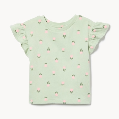 Joe Fresh T-shirt imprimé à manches papillon, bébés filles 1 ea, 10,00 $/1ch