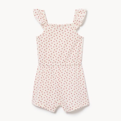 Baby Girls' Printed Romper - Off White