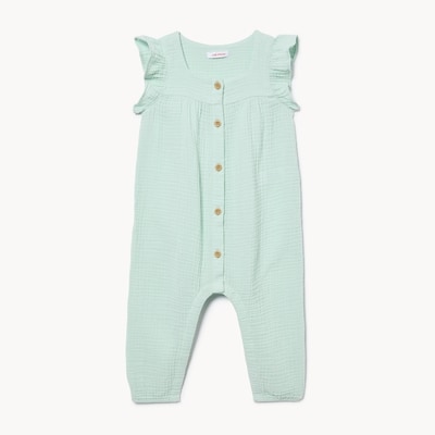 Barboteuse en gaze pour bébés filles - POUDRE BLEU