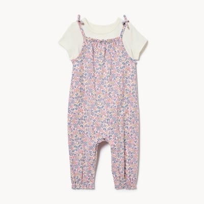 Ensemble barboteuse pour bébés filles - Rose