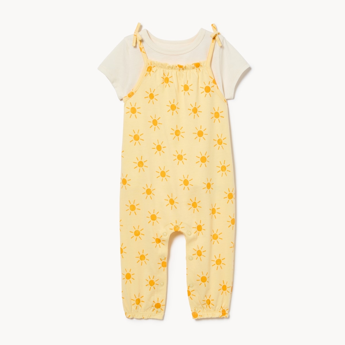 Baby Girls' Romper Set - Light Yellow