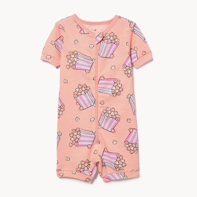 Baby Girls' Printed Sleeper - Peach