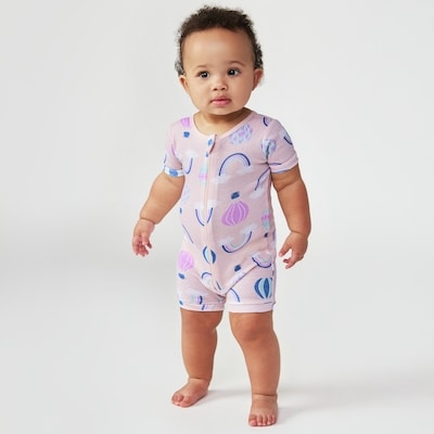 Dormeuse imprimée pour bébés filles - ROSE PASTEL