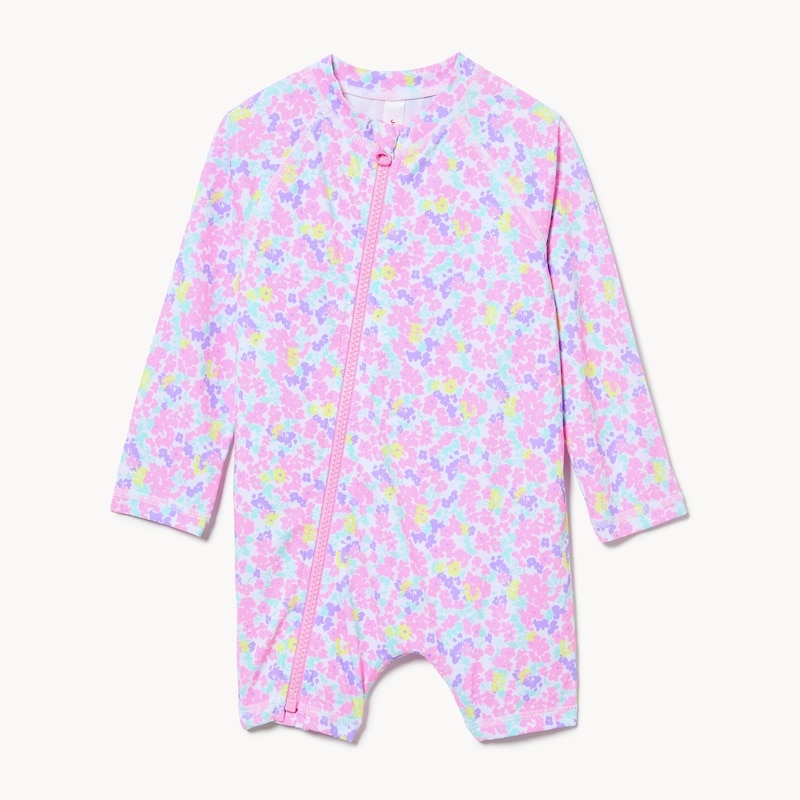 Baby Girls' Rash Guard Swimsuit