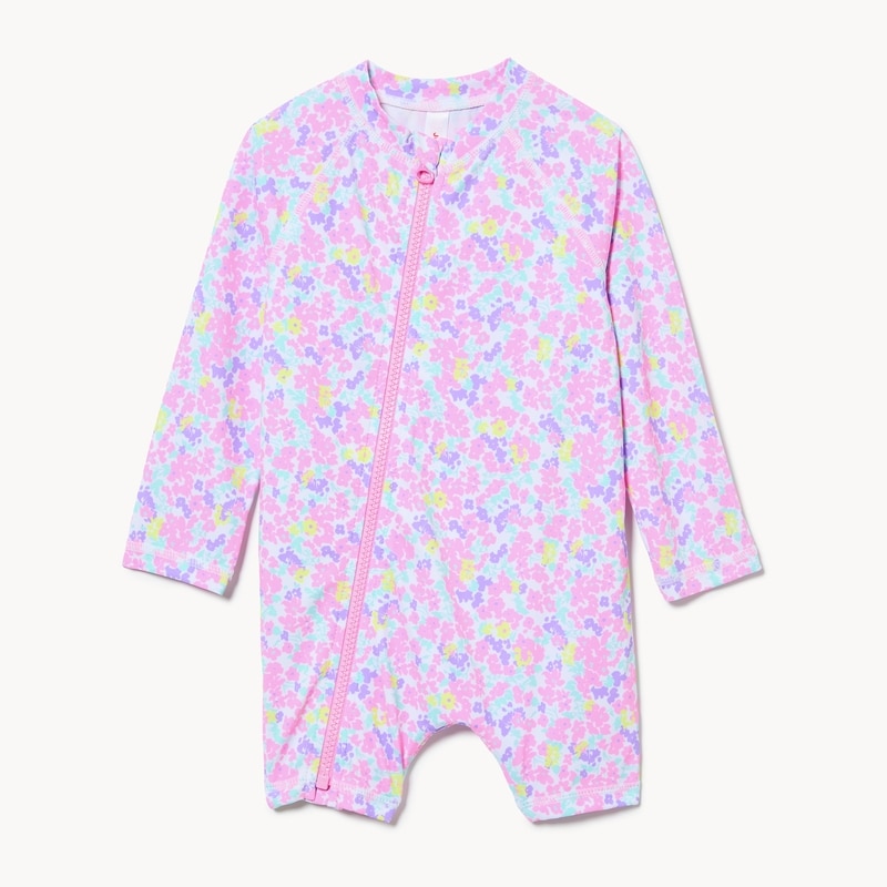 Baby Girls' Rash Guard Swimsuit