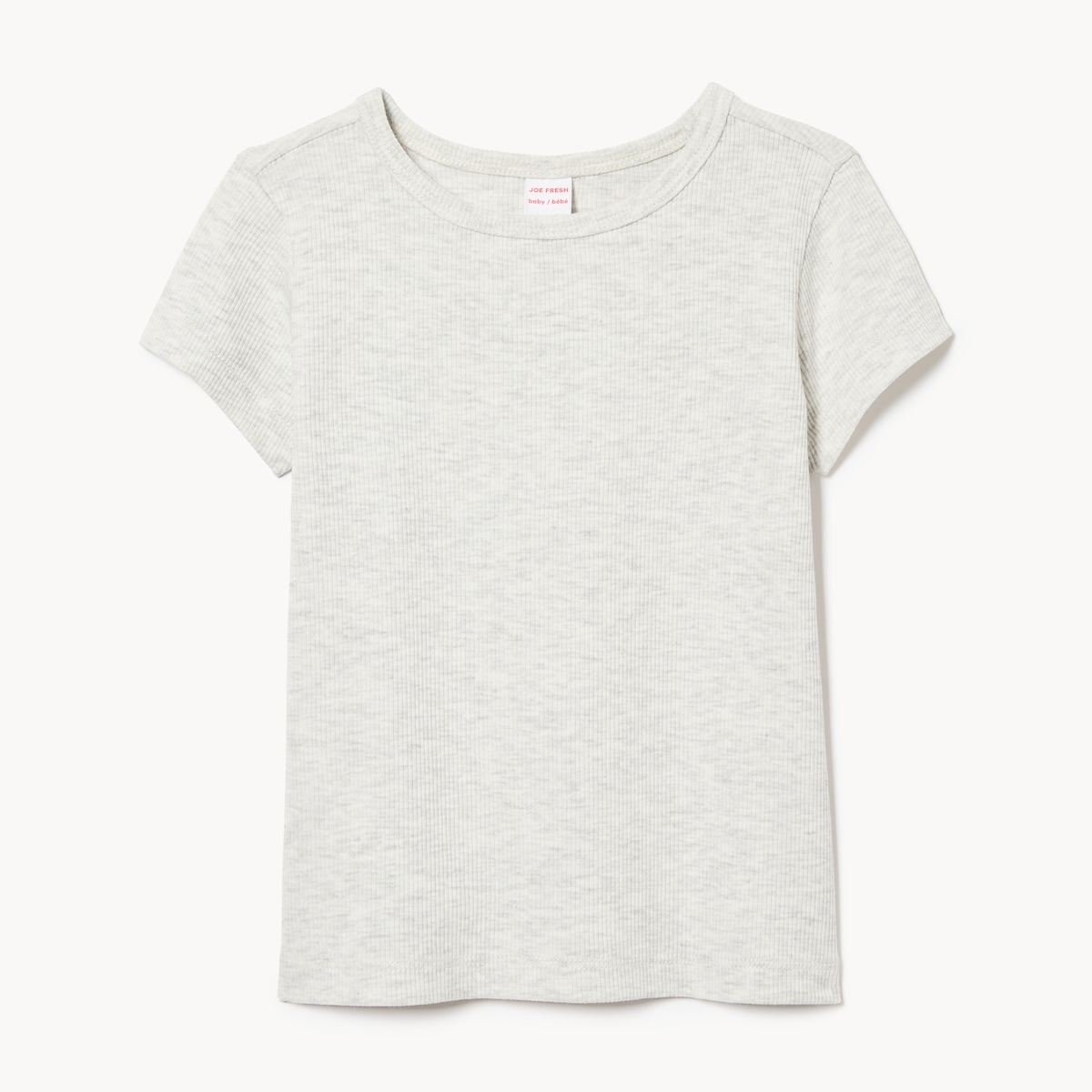 Baby Girls' Ribbed T-Shirt - Oat Mix