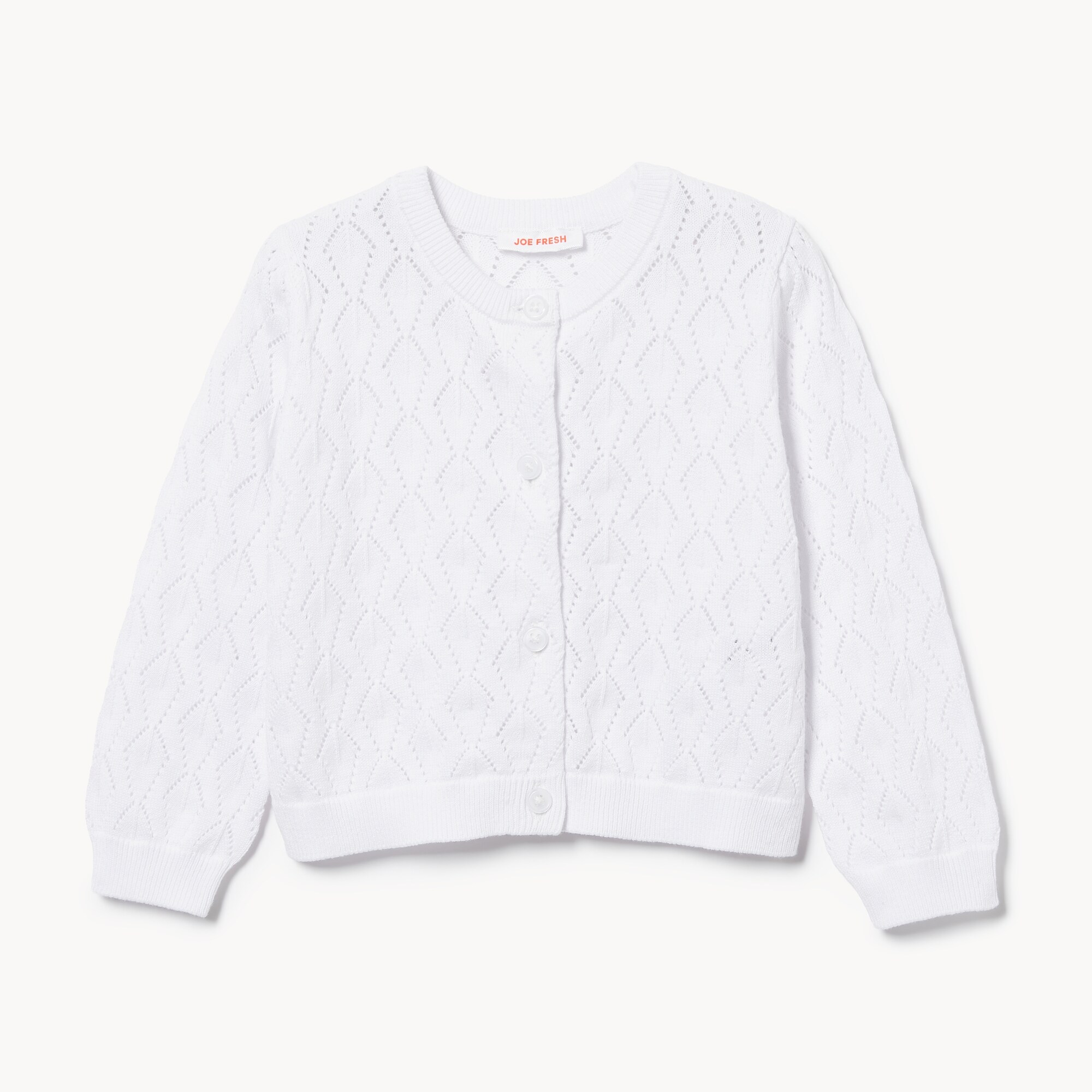 Cardigan en pointelle pour bébés filles