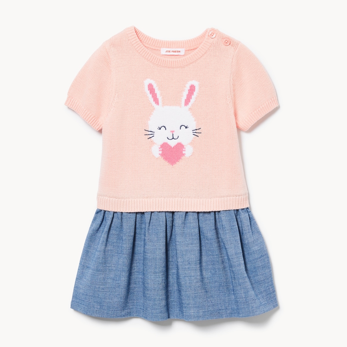 Robe  fronces en tricot pour bbs filles