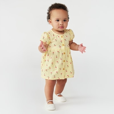 Baby Girls' Printed Sundress - Pale Yellow