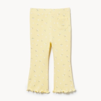 Legging imprimé évasé pour bébés filles - Jaune Pâle