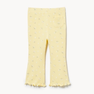 Legging imprimé évasé pour bébés filles - Jaune Pâle