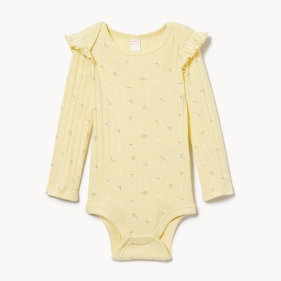 Baby Girls' Printed Bodysuit - Light Yellow