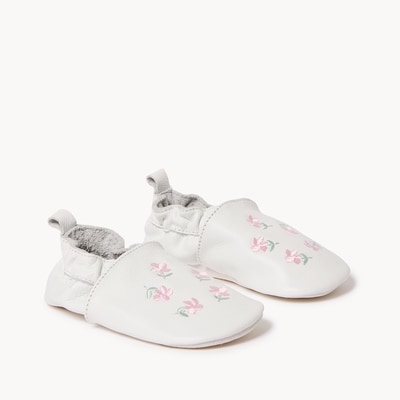 Protège-pieds fleuris pour bébés filles - Blanc
