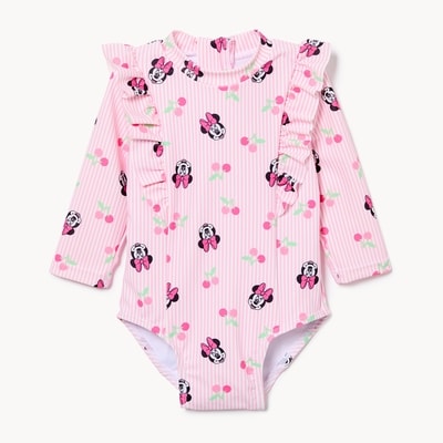 Baby Girls' Disney Minnie Mouse 2-Pack Swimsuit - Light Pink