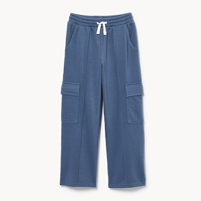 Pantalon cargo à jambe large pour préadolescentes - Bleu Foncé