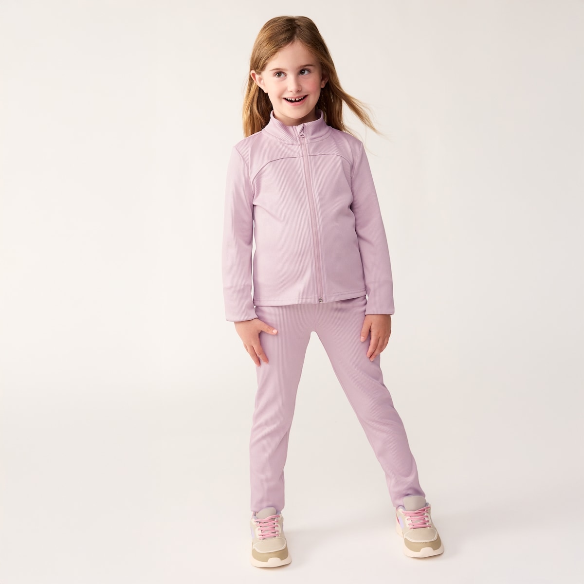 Kid Girls' Active Yoga Jacket - Open Violet