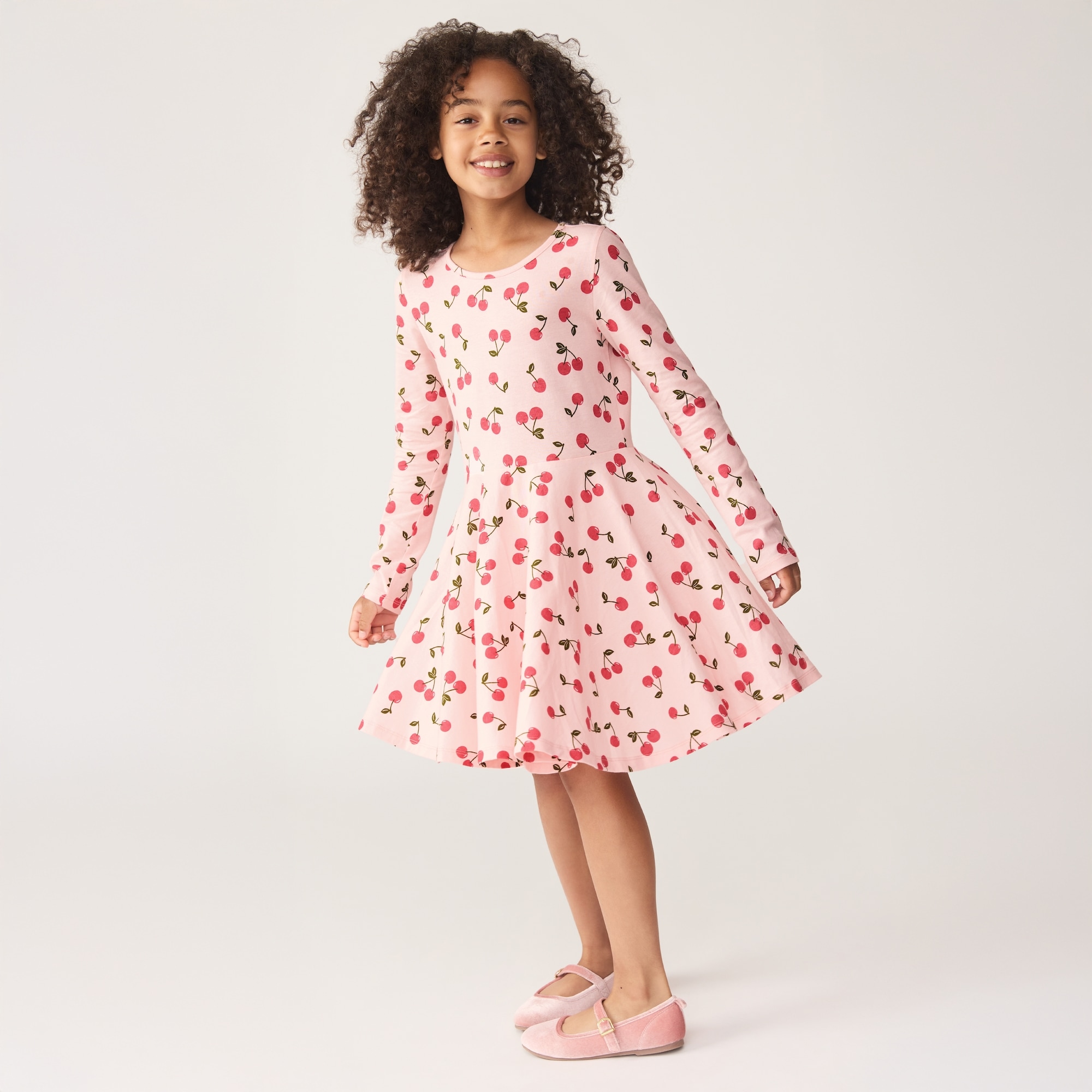 strapless open back dress Moncler Enfant Girls Logo Jersey Dress in Pink 10 Yrs main image 1