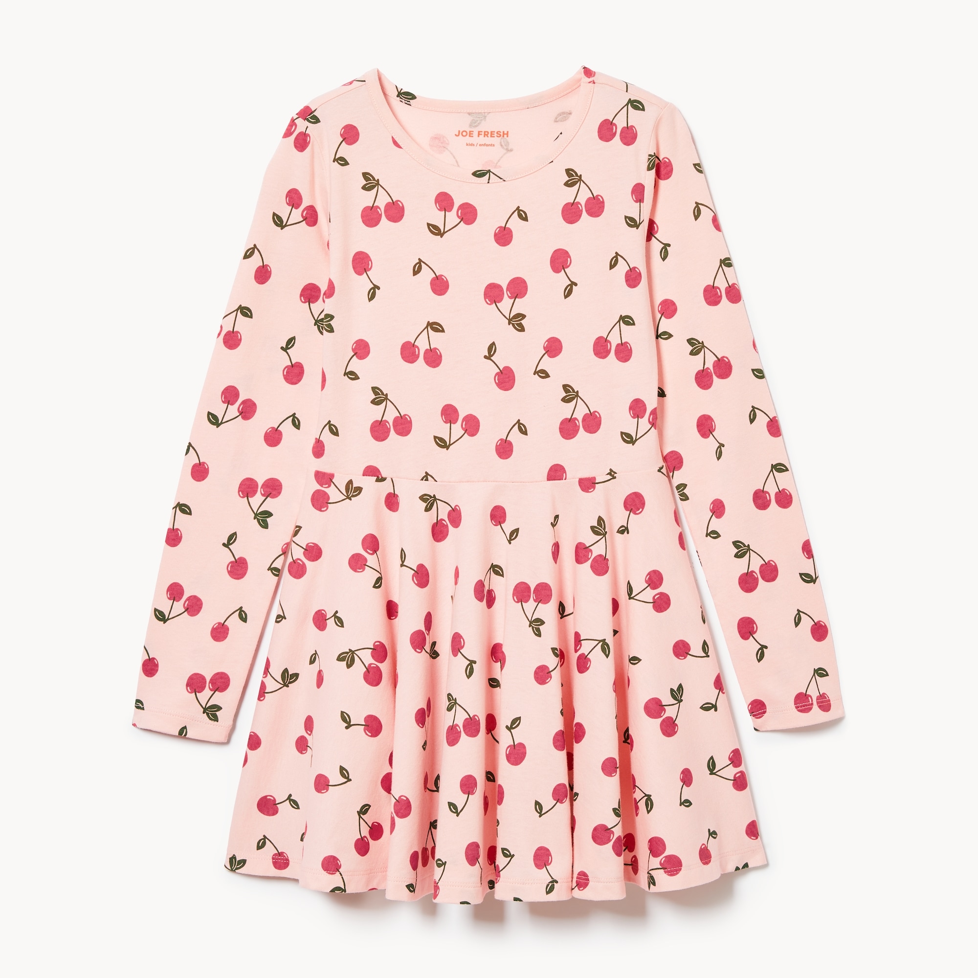 Kid Girls' Printed Jersey Dress in Pale Pink from Joe Fresh