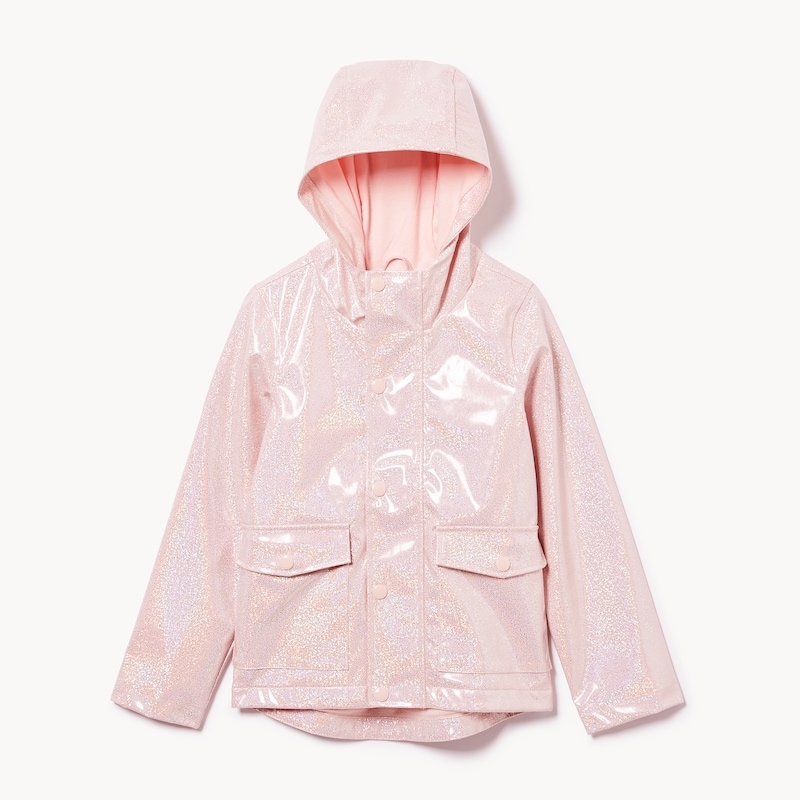 Kid Girls' Glitter Raincoat