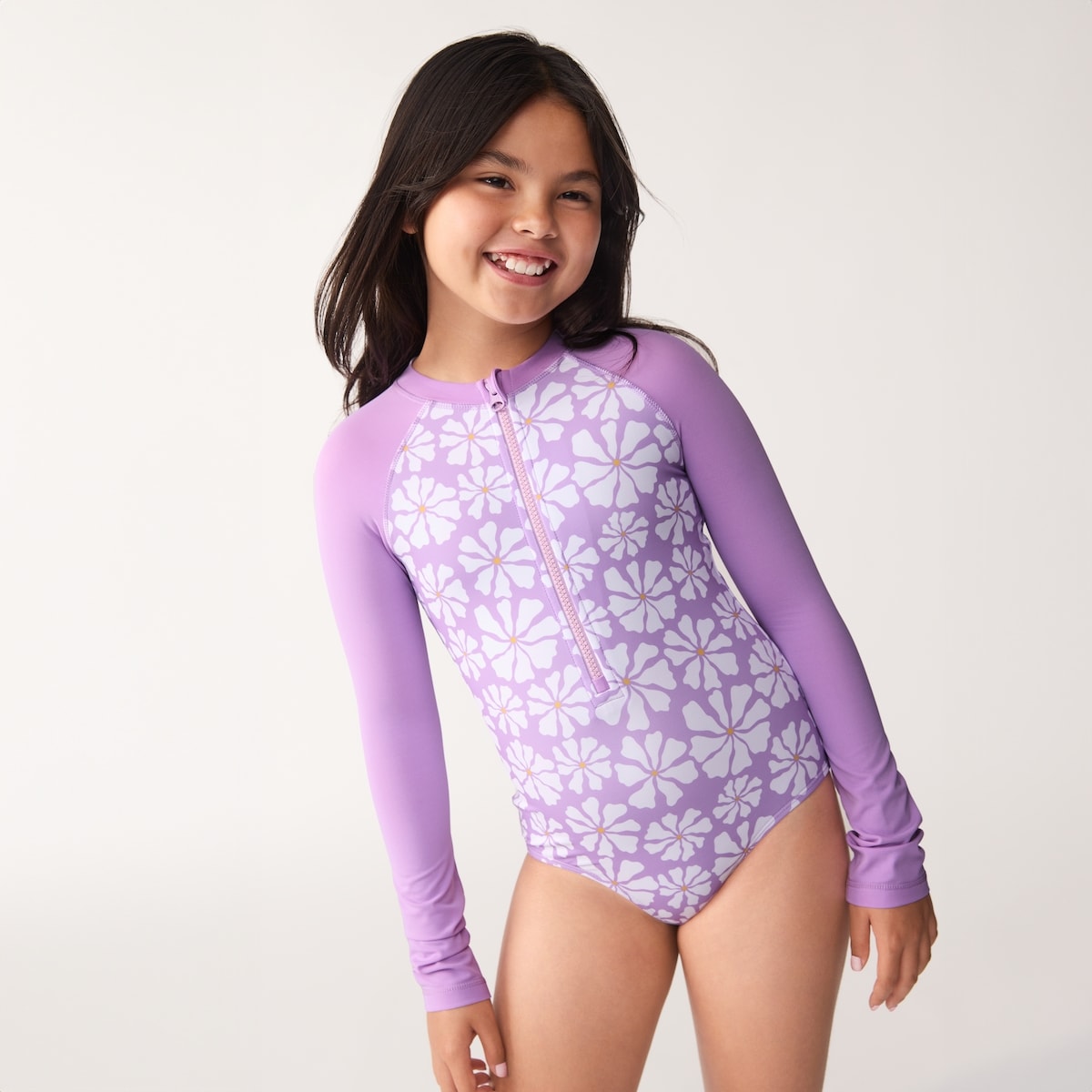 Kid Girls' Rash Guard Swimsuit