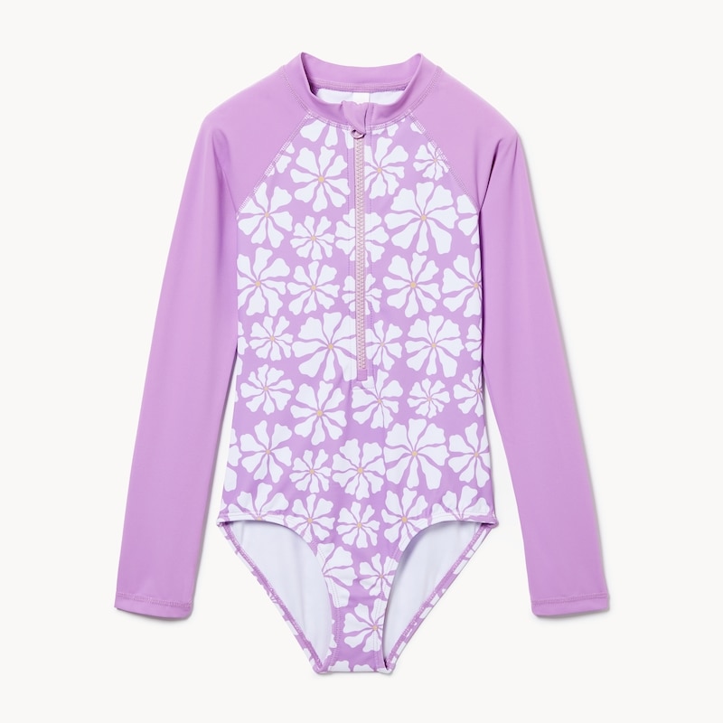Kid Girls' Rash Guard Swimsuit