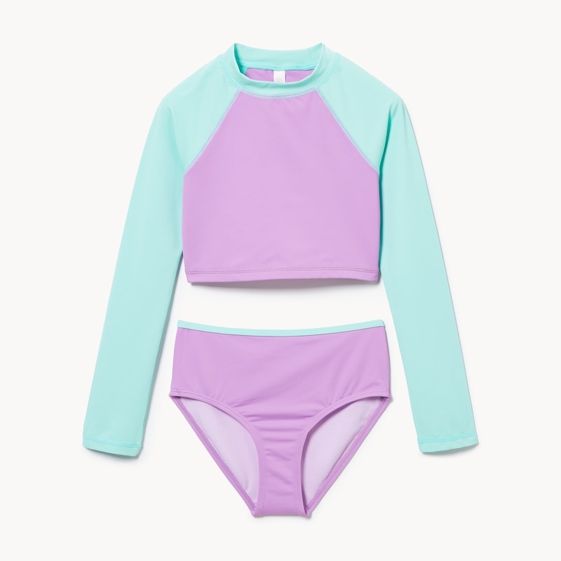 Kid Girls' Rash Guard Set