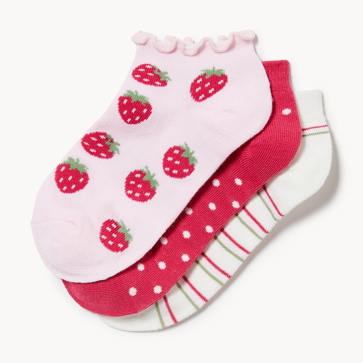 Kid Girls' 3-Pack Low-Cut Socks - Pink