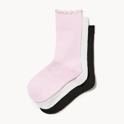 Joe Fresh Kid Girls' 3-Pack Crew Socks 1 ea, $6.00/1ea