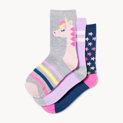 Joe Fresh Kid Girls' 3-Pack Crew Socks 1 ea, $6.00/1ea