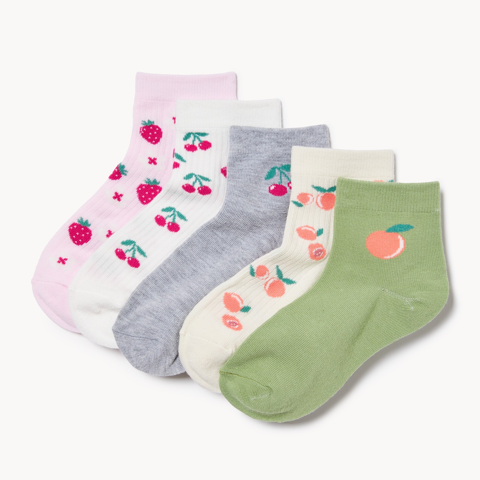 Ens. de 5&nbsp;paires de chaussettes mi-hautes, filles