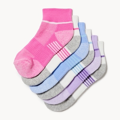 Ens. de 6 paires de socquettes pour filles - Blanc