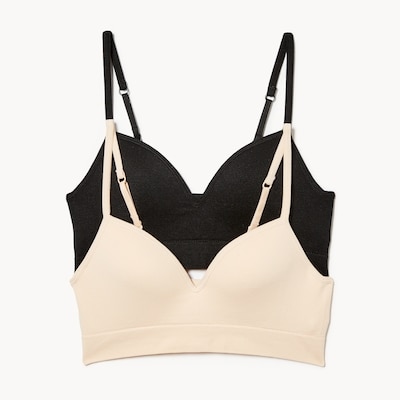 Kid Girls' 2-Pack Seamless Bra - Black