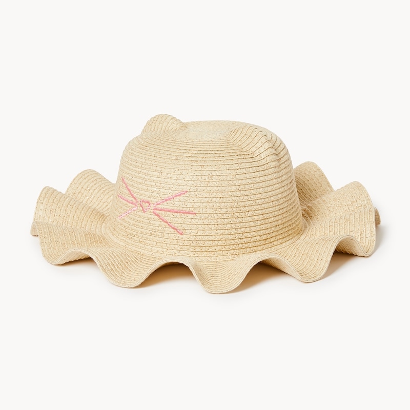 Kid Girls' Cat Straw Hat