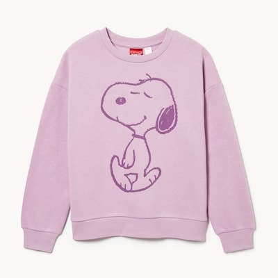 Kid Girls' Peanuts Snoopy Sweatshirt - Lavender