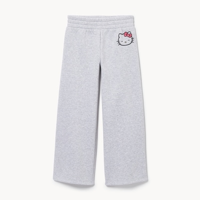 Pantalon à jambe large Hello Kitty pour filles - Mélange De Gris Pâle