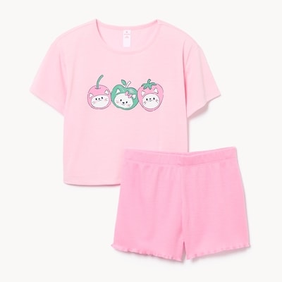 Kid Girls' Graphic Sleep Set - Light Pink