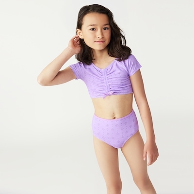 Joe Fresh Maillot de bain 2 pièces à ruché pour filles 1 ea, 19,00 $/1ch