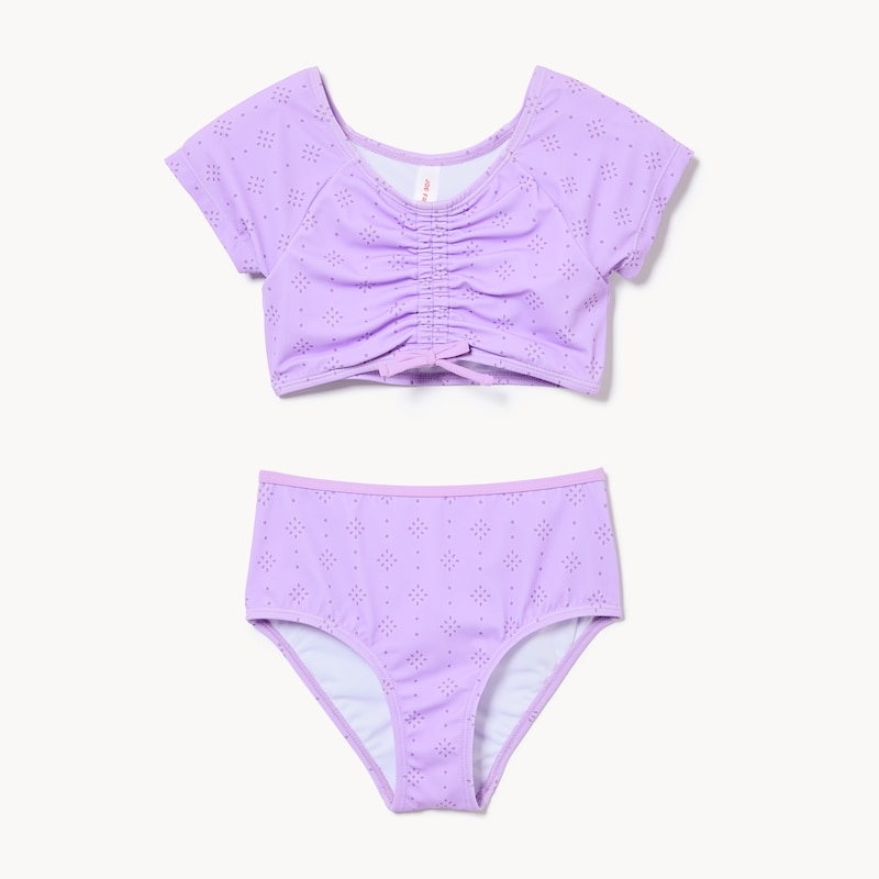 Kid Girls' Ruched 2-Piece Swim Set