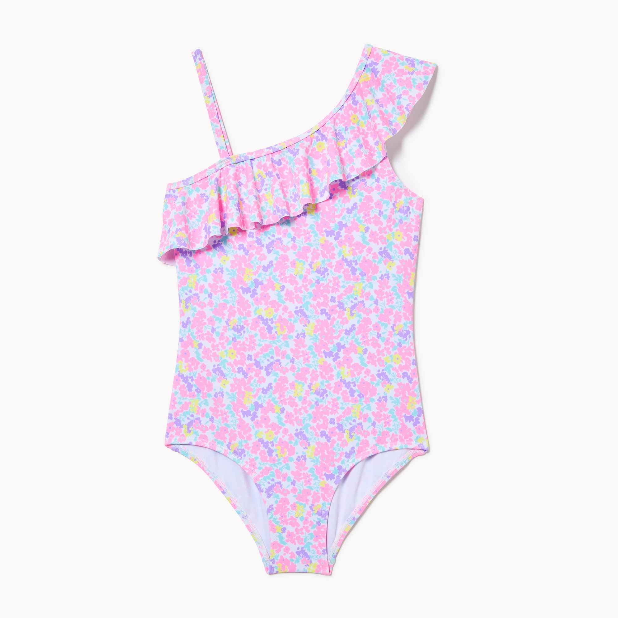 Kid Girls' Asymmetrical Ruffle Swimsuit