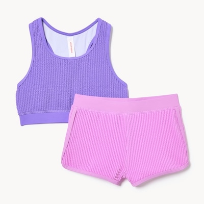 Ensemble maillot sport pour filles - Violet Vif
