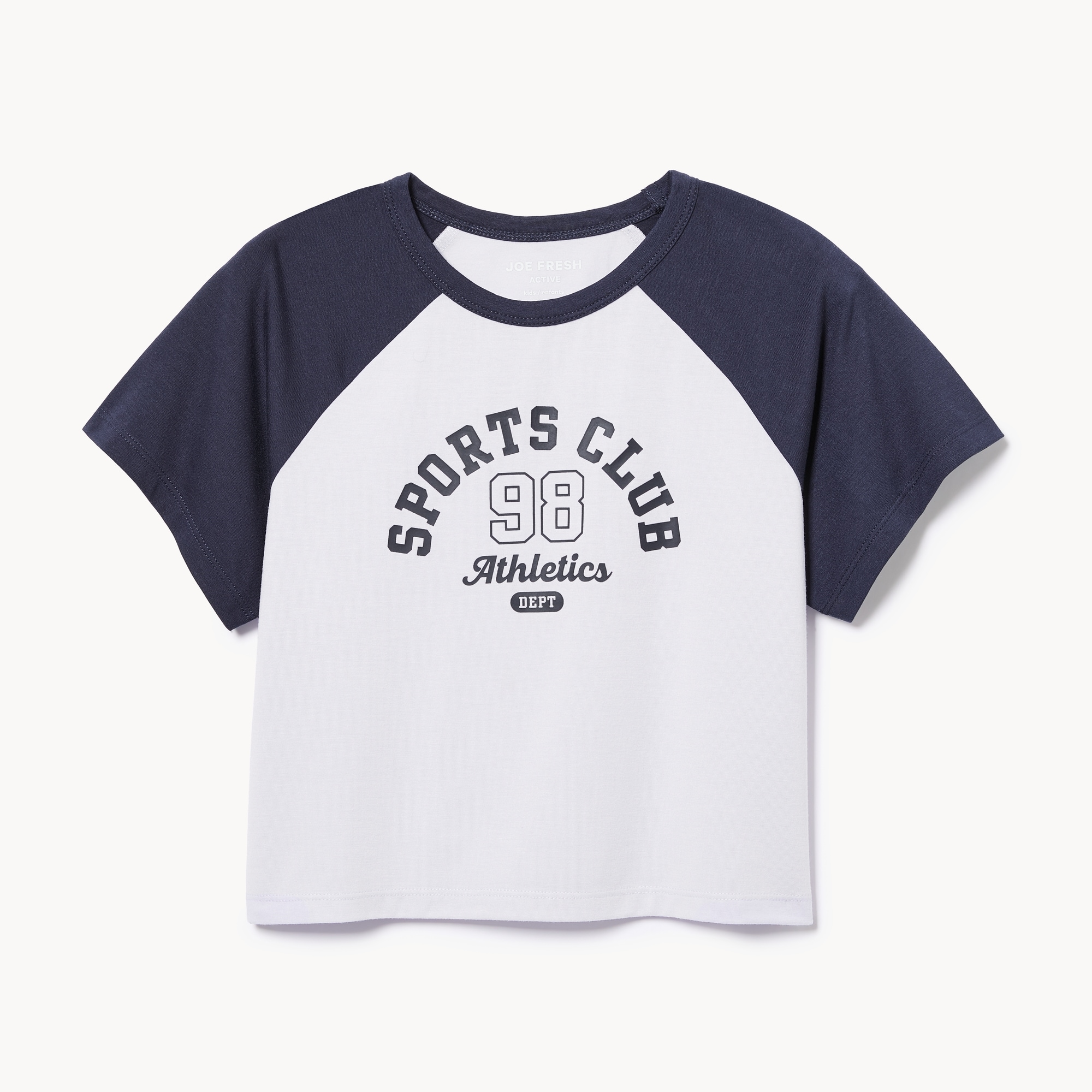 Kid Girls' Boxy Raglan T-Shirt in Light Lilac from Joe Fresh