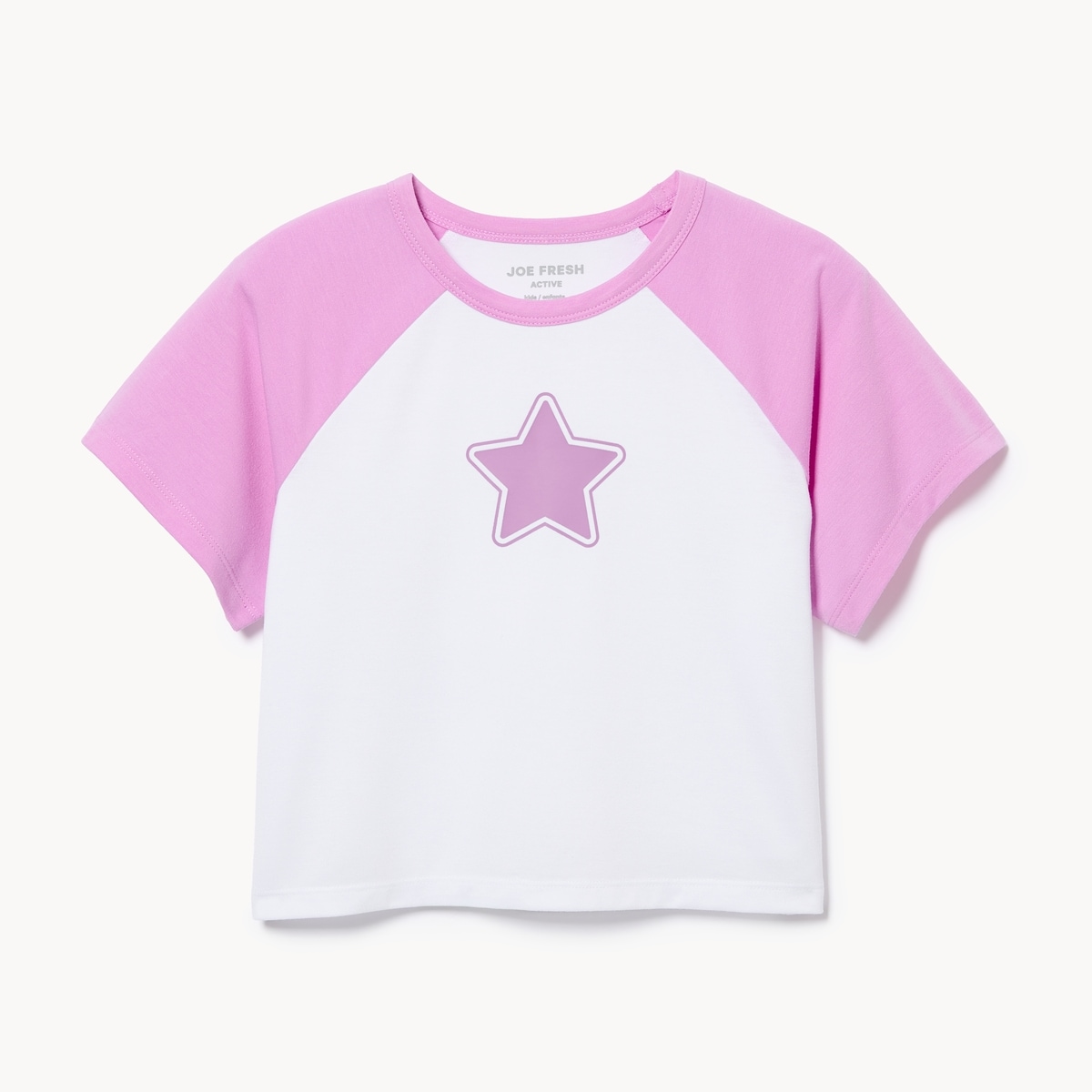 Kid Girls' Boxy Raglan T-Shirt - Bright White