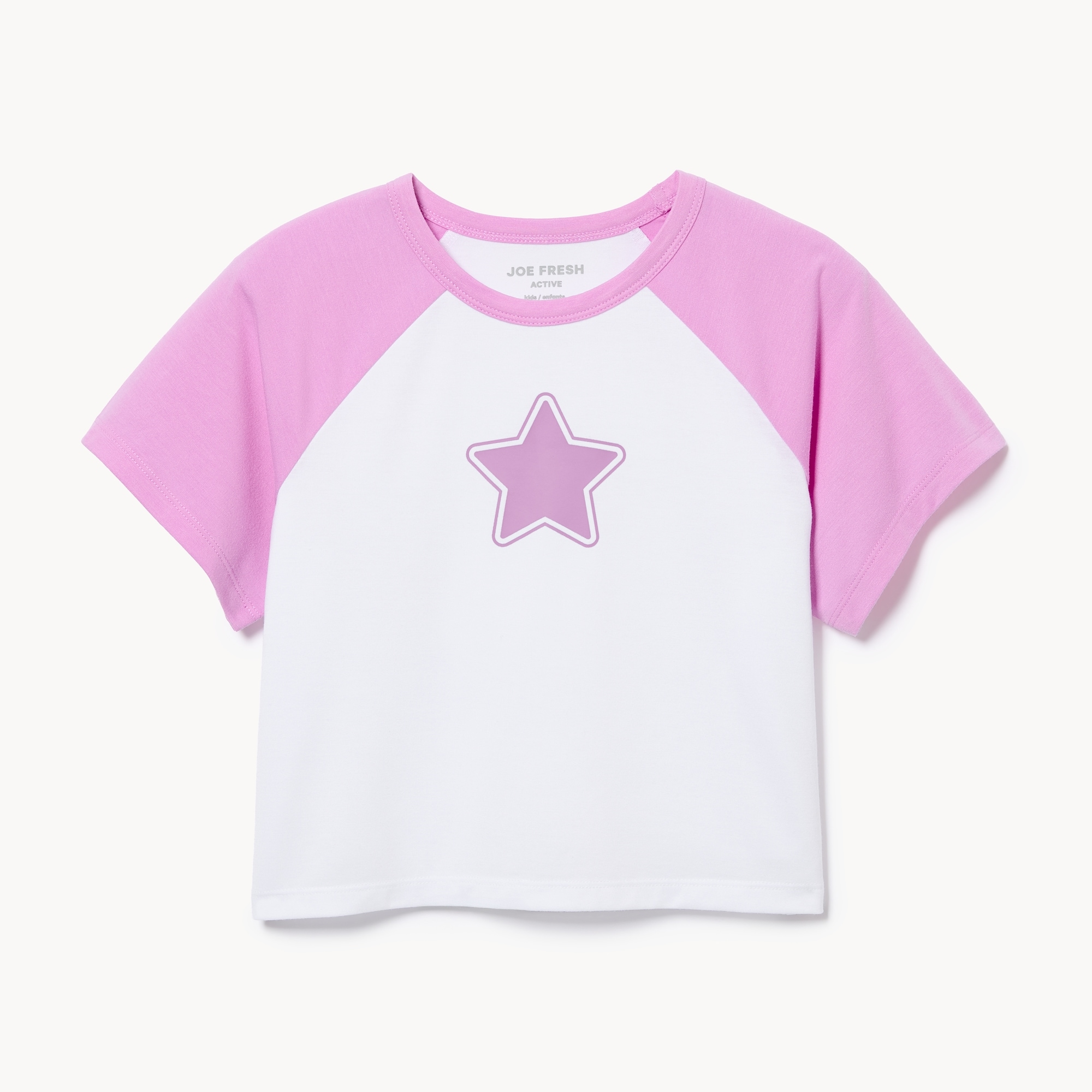 T-shirt carré à manches raglan pour filles